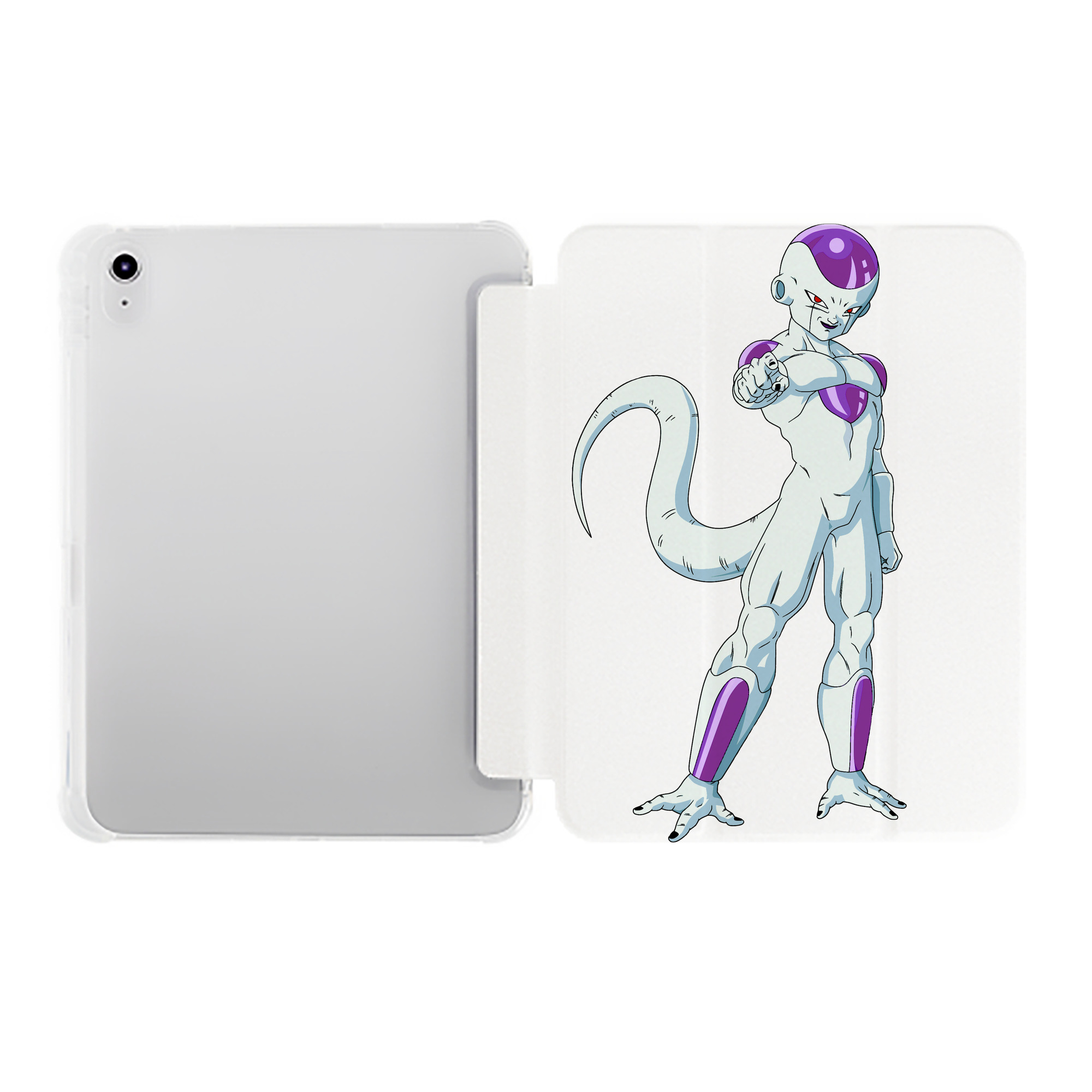 （画像用） ドラゴンボール フリーザ DRAGON BALL Frieza IPad ケース ペン収納付き 三つ折りスタンド PUレザー×シリコン 対応機種9.5/10.5/10.9インチ